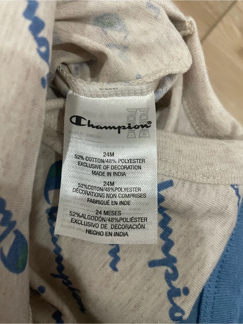 Champion Baby Bodysuit Set in Sage Green, White & Blue